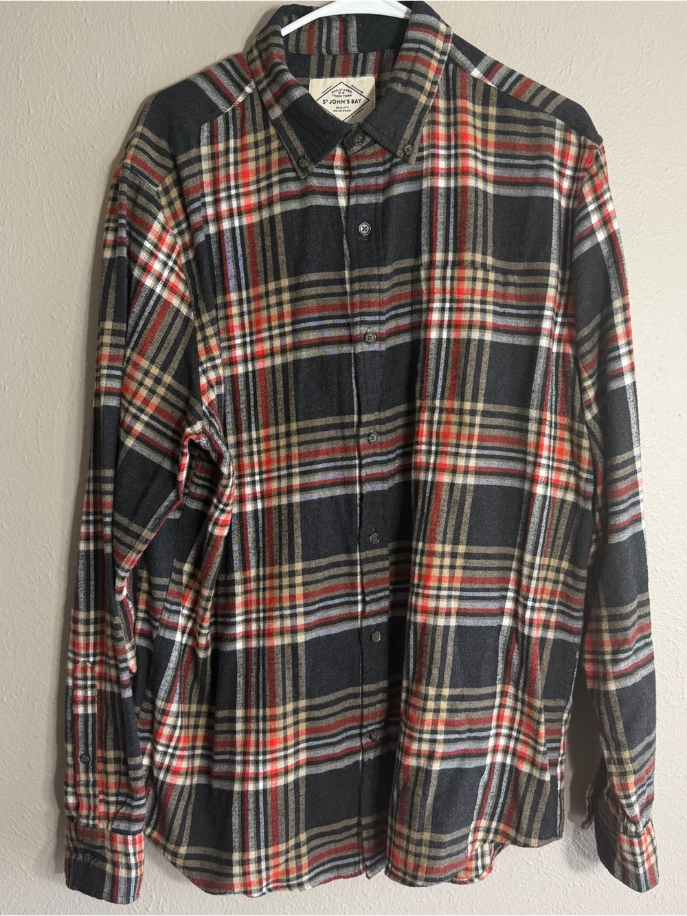 [Used/Like New] St. John Bay Flannel Button Down Shirt // Men Size L